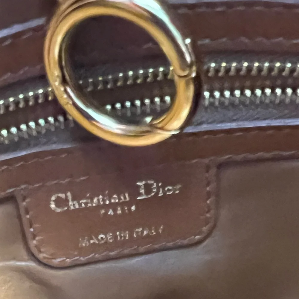 Christian Dior 61  Caramel Color Hobo with 2 Charms